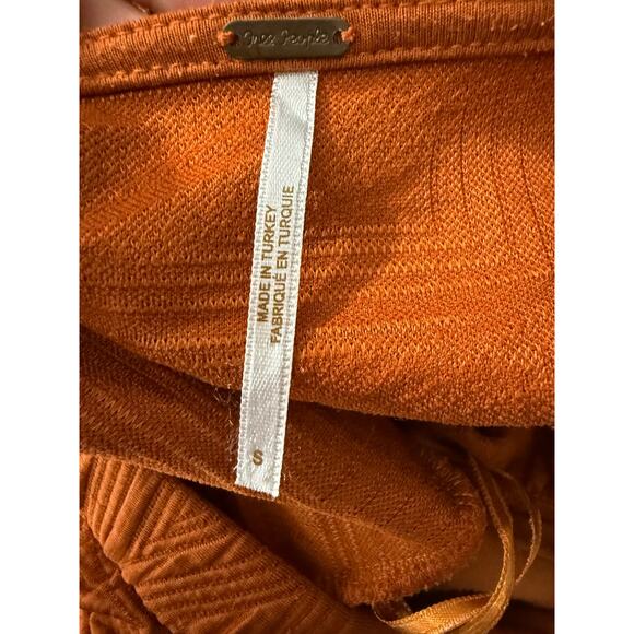Free People Violet Sunset Orange Mini Babydoll Dress Sz S Boho - Picture 11 of 13